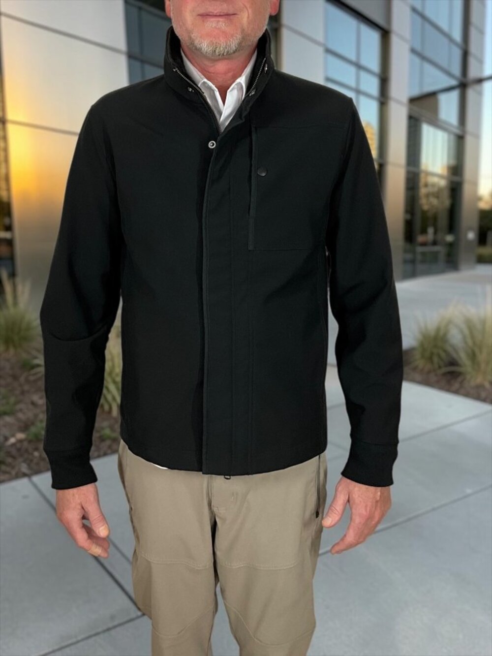 Banana Republic Softshell Jacket S Black Mock Neckline Fall Fashion